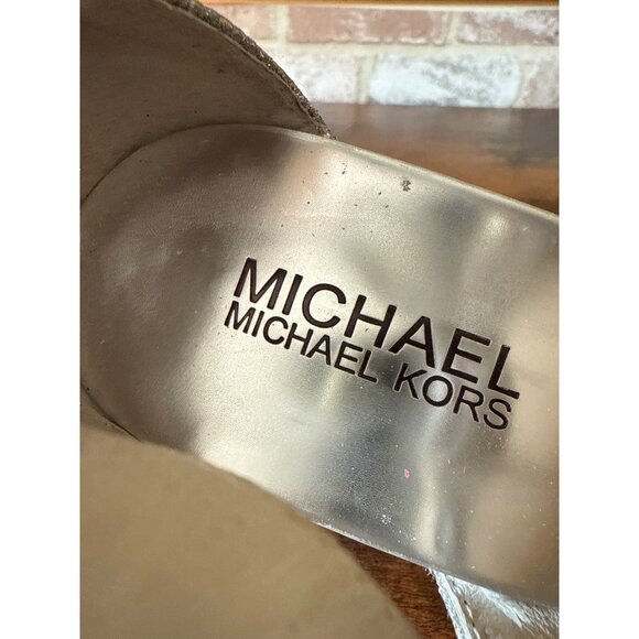 Michael Kors Womens Silver Glitter High Heel Sandals Size 7 - Picture 11 of 16
